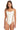 Women's Shine Solids Cut Out One Piece Swimsuit - White