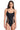 Red Carter Shine Solids Cross Cut Out Maillot One-Piece Swimsuit