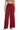 Red Carter Hammered Satin Wide Leg Pant