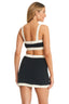 Red Carter Colorblock Collection Tube Skirt Black/White