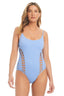 The Diagonal Rib Collection Side Cut Out One-Piece Swimsuit