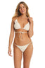 The Eyelet Collection Tie Side Bikini Bottom in Moonstone