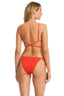 The Eyelet Collection Tie Side Bikini Bottom Scorching Hot - Red Carter