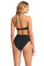 Shine Solids O-Ring Bandeau Black Bikini Top