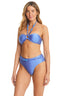 The  Shine Solids O-Ring Bandeau Blue Bikini Top
