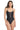 Women's Shine Solids One Piece Swimsuit - Black