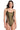 Red Carter Shine Solids Cross Cut Out Maillot One-Piece Swimsuit