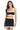 Colorblock Crop Top Cover Up Black - Red Carter