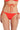 Eyelet Tie Side Bikini Bottom in Red - Red Carter