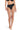 Shine Solids O-Ring High Waisted Black Bikini Bottom - Red Carter